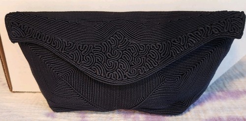 Vintage Genuine Corde By CordeCraft Navy Clutch Bag/Evening Excellent 1940s/50s