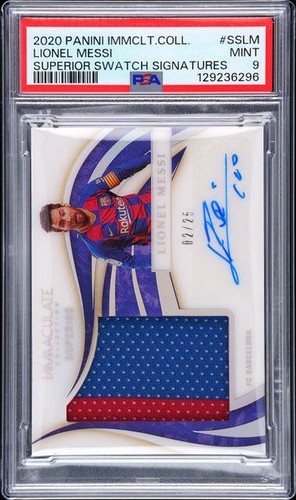 2020 Immaculate Lionel Messi Patch Auto /25 PSA 9