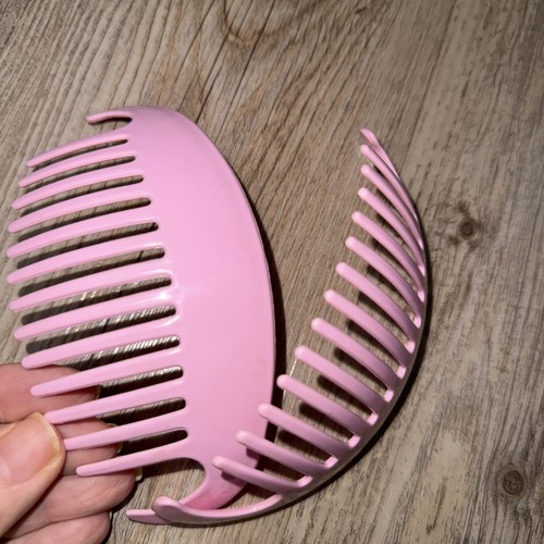 Goody Tzers Haarklammer Bananenkamm Pferdeschwanz Halter rosa Vintage 1980er EUC - Bild 2 von 5