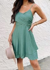 Nwt Cupshe  Women's Wrap Ruffled Casual Mini Dress Size Extra Large