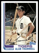 Alan Trammell 1982 Topps #475 Detroit Tigers MLB READ FREE SHIPPING AutographDen