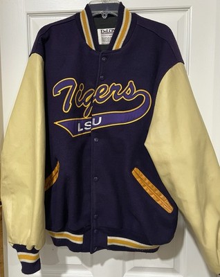 Vintage Delong LSU Fighting Tigers Jacket Mens 2XL  Wool Varsity Letterman RARE