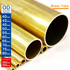 Brass Tube Od40-80Mm Length 300 500Mm round Brass Alloy Pipe Straight Large 
