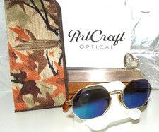 VTG 60s ART CRAFT 1-20 12K GF GROOVY OCTAGON POLARIZED SUNGLASSES BOX 104 RE TF