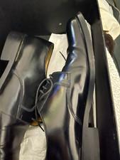 Dolce & Gabbana Men's Black Leather Lace-Up Derby Square Toe Dress Shoes 9M