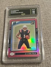 2024 Panini Donruss Optic - Rated Rookie Ja'Lynn Polk #240 Pink Prizm GEM 10