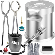 6KG Propane Melting Furnace Kit, 2500 F Stainless Steel Smelter
