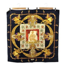 HERMÈS Carré 90 Scarf 100% Silk Multicolor CHARLES GARNIER Great Condition