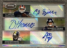 Demaryius Thomas C.J. Spiller John Dwyer 2010 Bowman Sterling Triple Auto /10 RC