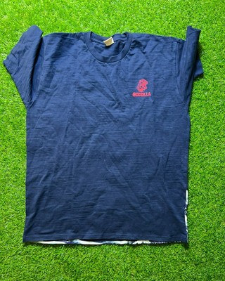 Godzilla Hokusai Wave Mt Fuji Vintage Graphic T-Shirt Mens SZ 4 XL