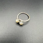 Vintage 925 Sterling Silver Pearl Claw Ring Size 7 Jewelry Womens Antique Style