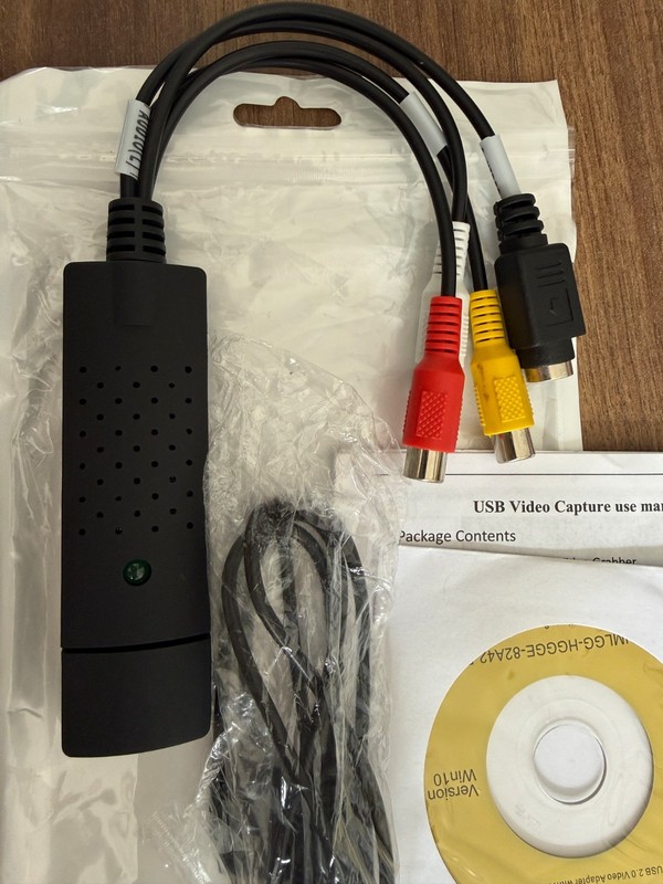 USB 2.0 Video Capture Card VHS to PC Converter RCA AV Adapter With Software