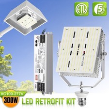 300W LED Shoebox Retrofit Kit Replace 1500W HPS Parking lot Light E39 Mogul Base