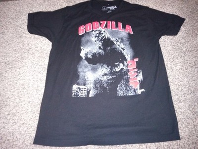 Japanese Godzilla T-Shirt Adult L Black Retro Monster Classic Graphic Movie