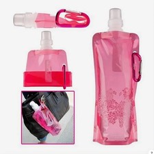 500ml Foldable Water Bottle Outdoor Sports Drinking Bag Running Camping