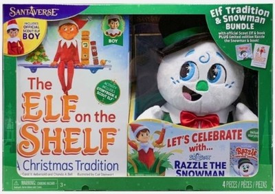  NEW The Elf on the Shelf Tradition and Snowman Bundle Scout Elf BOY