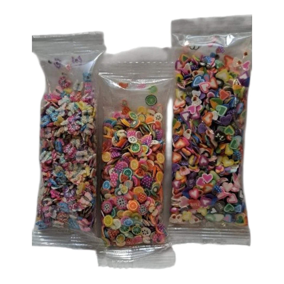 Fimo Polymer Clay Slices Fruits Hearts Butterflies 3 Pieces - Image 2 of 4