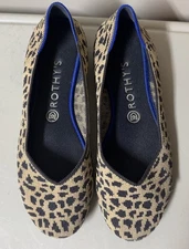 ROTHY'S Leopard Print Knit Ballet Flat Size US W 9.5