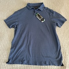 Banana Republic Luxe Touch Performance Polo Shirt Blue XL Men's Short Sleeve