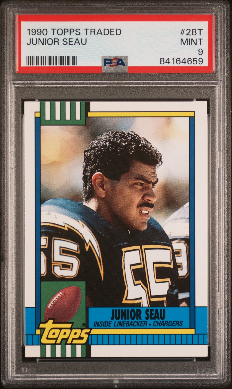1990 TOPPS TRADED #28T JUNIOR SEAU PSA 9