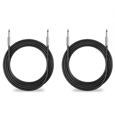 2Pack 25 ft Speaker Cables, True 12AWG Patch Cords, 1/4 Inch Male DJ/PA Audio...