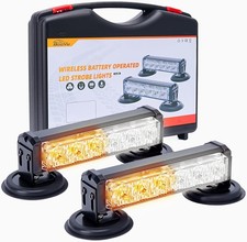 Amberwhite Magnetic Wireless Flashing Strobe Light For Vehicles Trucks Car Bat Amberwhite Magnetic Wireless Flashing Strobe Light For Vehicles Trucks Car Bat
