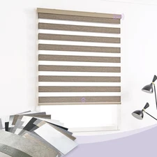 Zebra Blinds 100% Blackout Light Filtering Cordless Window Shades Roller Blinds 