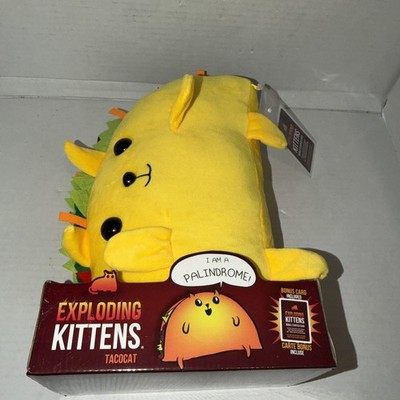 Exploding Kittens- Tacocat 13'' Plush Taco Cat with Starter Card Basic Fun NEWl