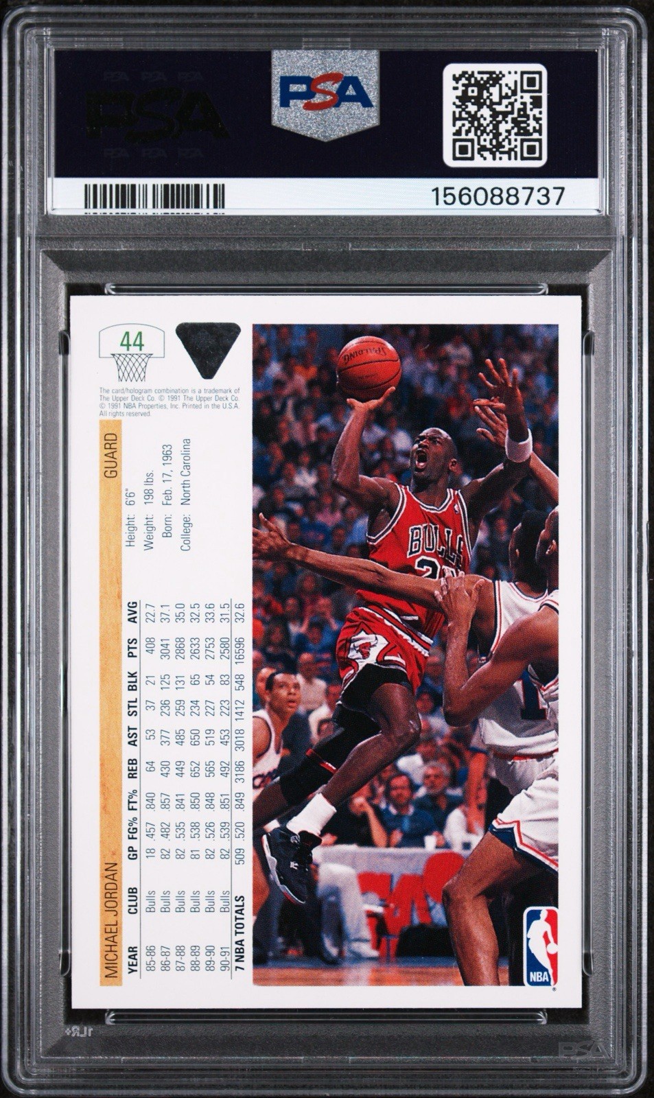 1991 Upper Deck #44 Michael Jordan PSA 10 Gem Mint Chicago Bulls HOF  view 2