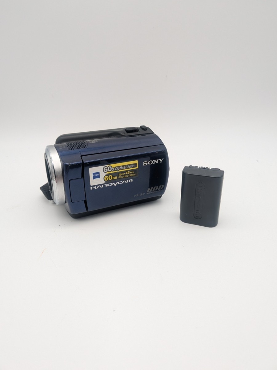 Sony Handycam DCR‑SR47 Camcorder Blue 60x Optical Zoom 60GB HDD