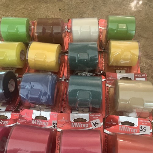 Lot Of 20 Mueller M-Wrap Pre-Wrap For Athletic Tape One Roll, Multiple Colors - Picture 3 of 3