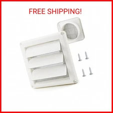 6" Louvered Vent Cover for External Wall Vent Cover Dryer Vent Cover w/ 4 Screws