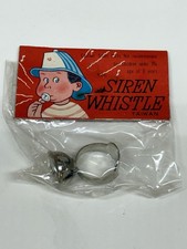 Siren Whistle Metal Ring Fireman Dime Store 1960s Original In Package