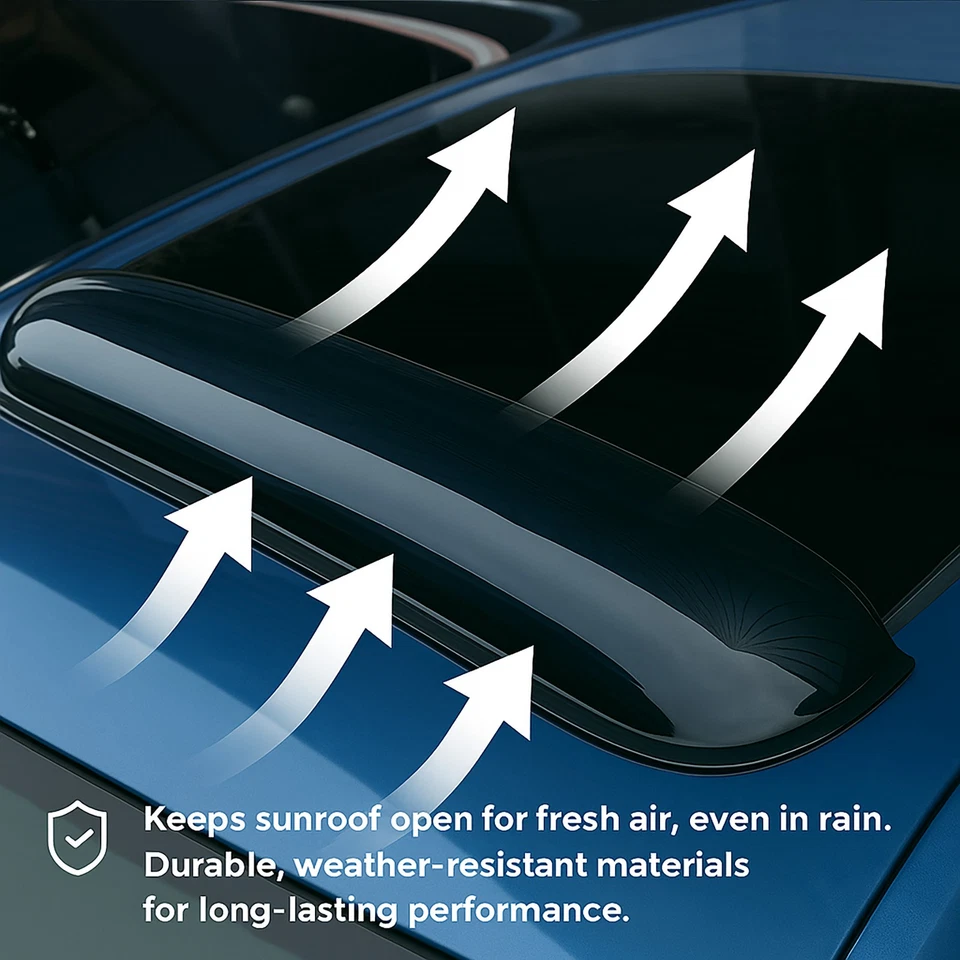 Sunroof Moon Shield Visor Type 2 980mm Dark Smoke For 1995-2005 Chevrolet Astro Foto 4 de 4