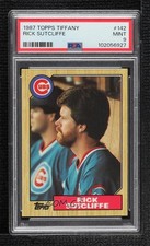 1987 Topps Tiffany Rick Sutcliffe #142 PSA 9 MINT 0e2x