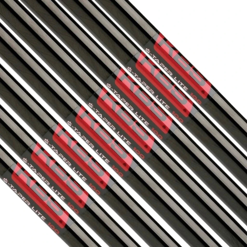 Set of 7 - KBS $-Taper Lite Black Steel Iron Shaft Stiff Flex .370 Parallel Tip