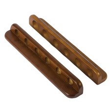 Six Cue Billiard Rack - Wall Mounted Durable Solid Wood