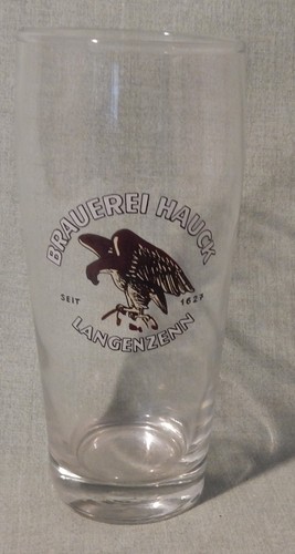 Altes Glas Bierglas 0,5 L, Brauerei Hauck Langenzenn Fürth Franken