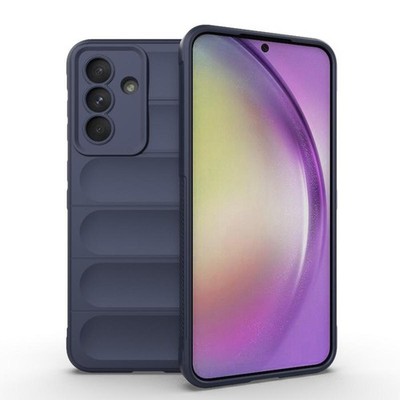 Samsung Galaxy A56 5G Magic Shield TPU Hülle Flanell Dunkelblau