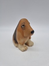 A Lisa Larson Kennel Basset Figurine Brown Swedish Ceramic Dog Ornament
