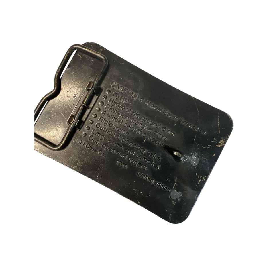 Hebilla de cinturón de tractor zanjadora de dirección de 4 ruedas Case 760 de colección edición limitada 1986 Foto 4 de 4
