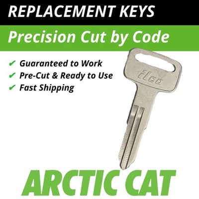 Arctic Cat Keys ATV Replacement Ignition Key Cut to Code C59610-C69097  