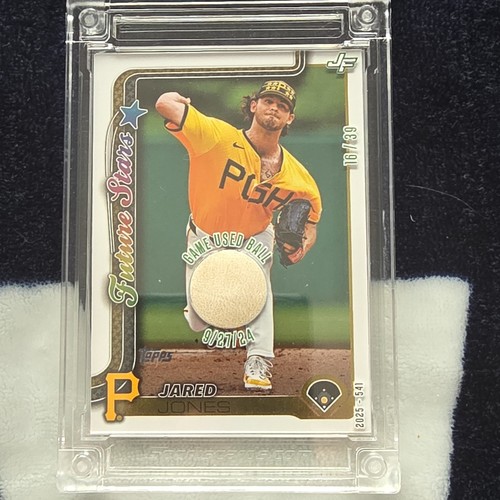 2025 Topps Jared Jones Game Used Ball Relic #16/39 Pirates Card 541 Rookie SP