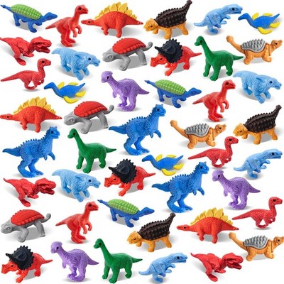 45 Pcs Animal Erasers for Kids Desk Pets Dinosaur Erasers Puzzle 3D Take Apart