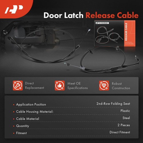 A-Premium 2x Row Folding Seat Release Cable for Ram C/V 2015 Dodge Grand Caravan - Picture 3 of 10