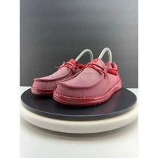 Hey Dude Wendy Funk Sparkle Red Glitter Womens Size 8 Casual Shoes Holiday