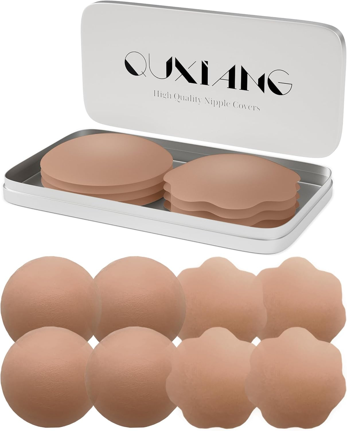 4 Pairs Pasties Women Nipple Covers Reusable Adhesive Silicone Nippleless Covers
