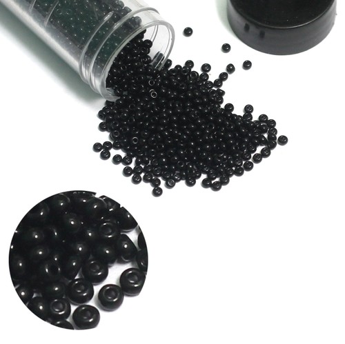 Cuentas de semillas Preciosa negras opacas, 3900 piezas - Imagen 4 de 8