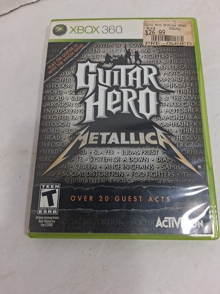 Xbox 360 Games Lot Of 4 Rock Band AC/DC LIVE Guitar Hero World Tour ...