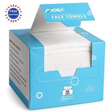 Face Towels Disposable 50Ct AIDEA Facial Cleansing Wipes Skin